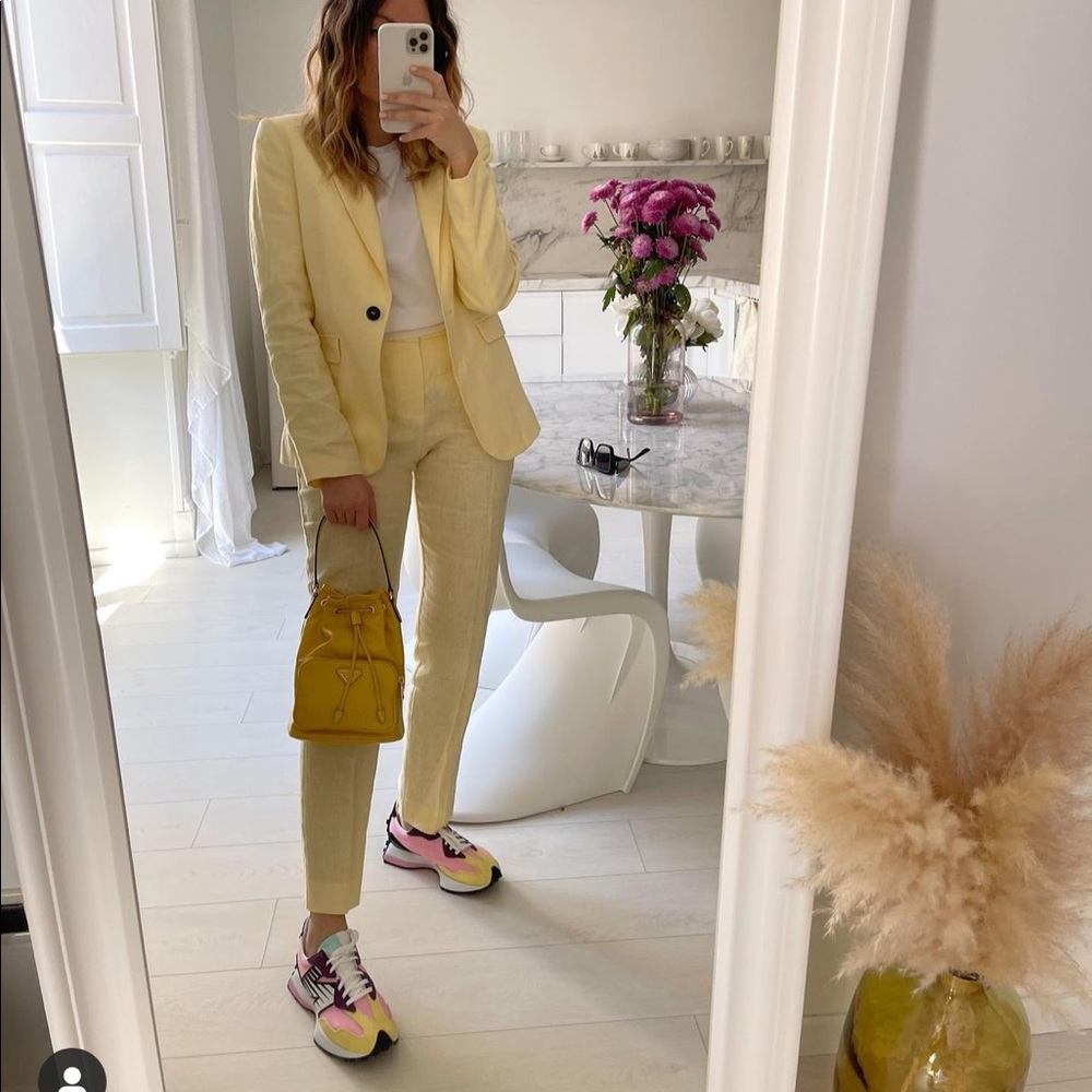 MNG 100% linen pants bloggers fav